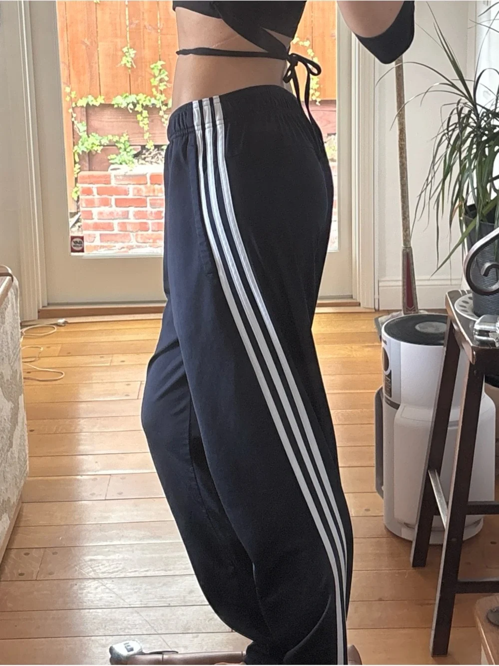 Adidas Primegreen 3-Stripes Track Pants Navy Blue Men's Size Medium Tall